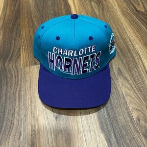 NBA Vintage Charlotte Hornets Teal and Purple Snapback Hat
